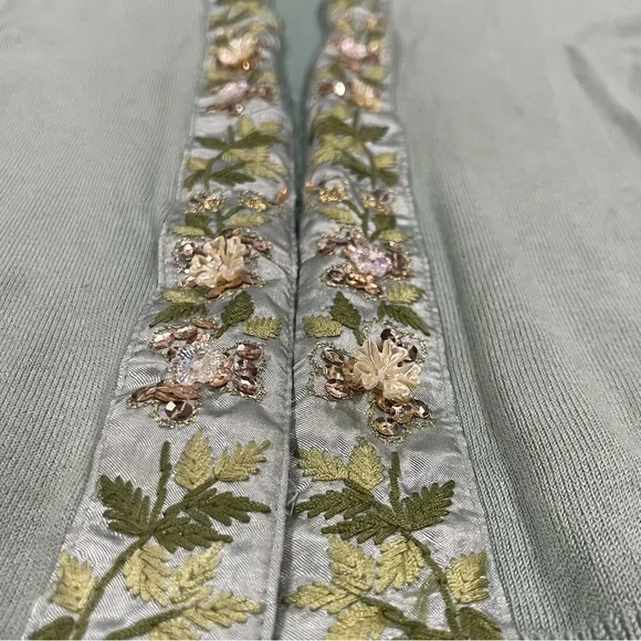 Together Aqua Cardigan with Bead Sequin and Embroidery Detail - Picture 4 of 10